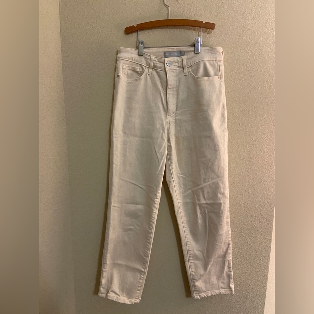 Athleta Cream Jeans